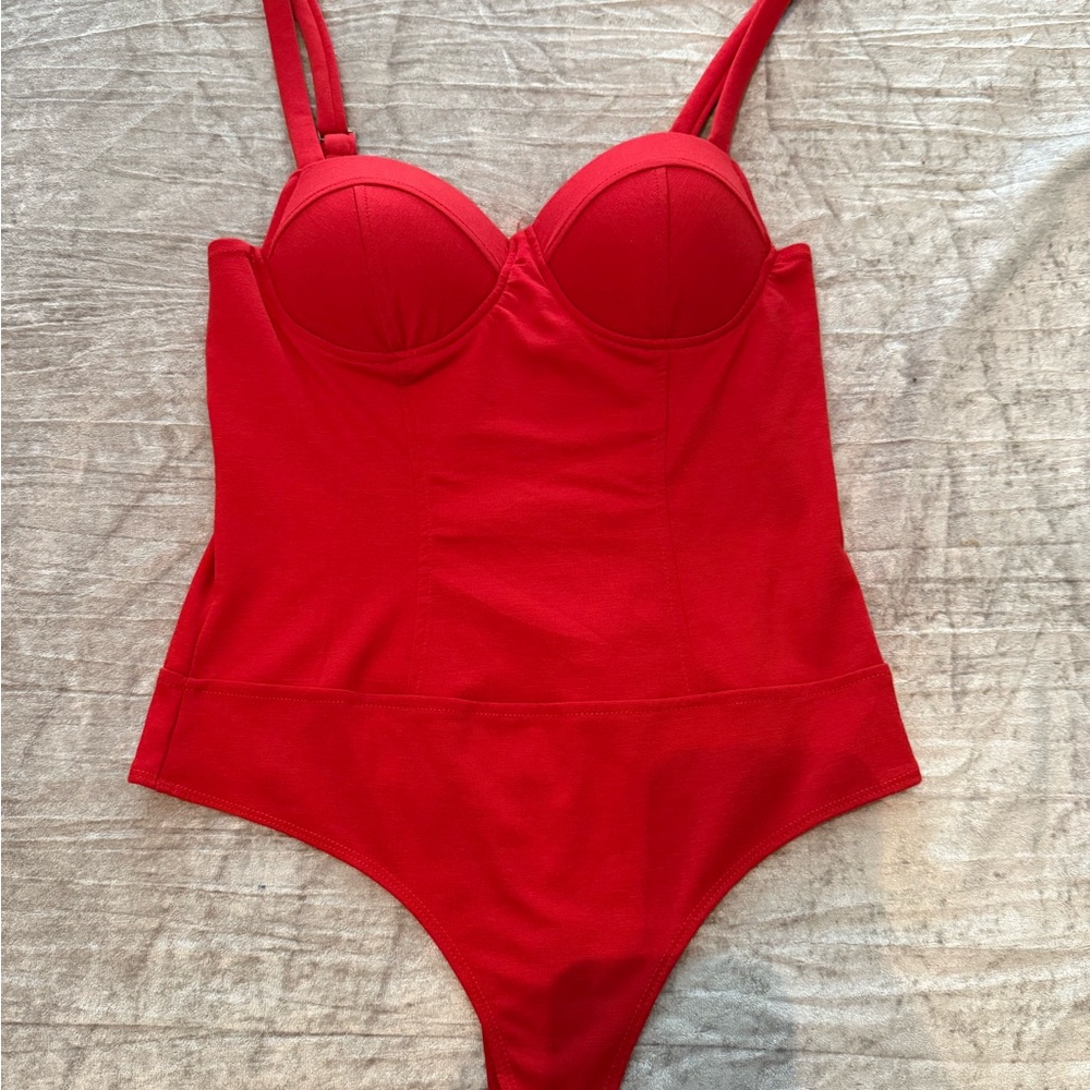 Haute Monde Red Women's Shapewear Bodysuit